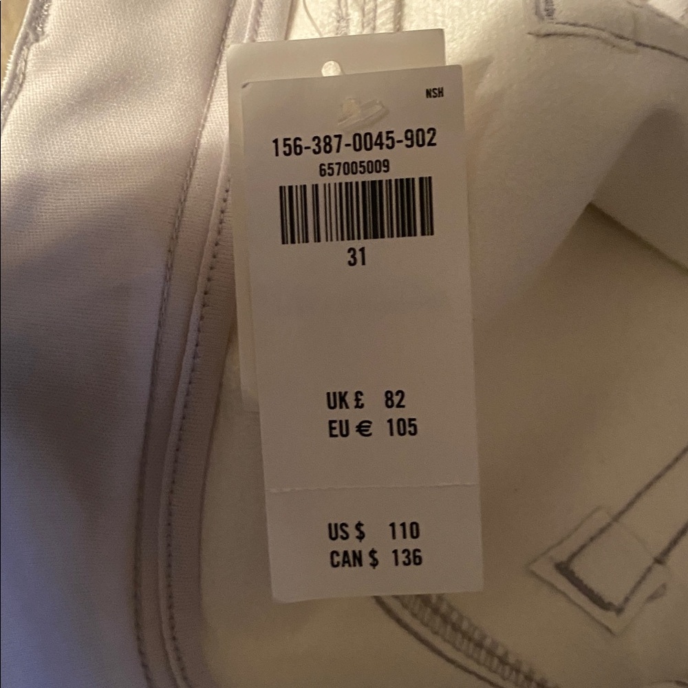 Abercrombie & Fitch NWT size 31(12) high rise silver pants - Picture 5 of 10
